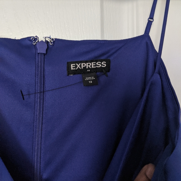 Purple evening/party spaghetti strap dress - Picture 2 of 2